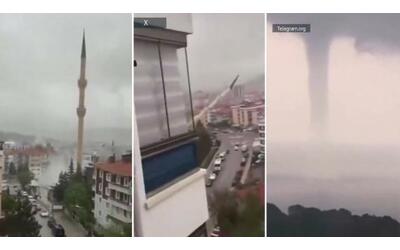 Turchia, le raffiche di vento forte fanno crollare il minareto di una moschea