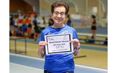 Emma Mazzenga, a 90 anni record mondiale sui 200 metri: «Ma in Italia non ci sono mai mie coetanee in pista»