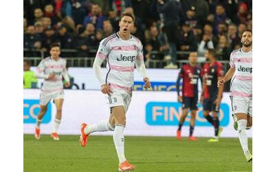 La Juventus pareggia in rimonta col Cagliari: 2-2 gol di Gaetano, Mina, Vlahovic e autorete di Dossena