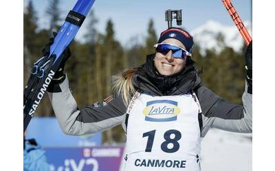 Lisa Vittozzi nell’inseguimento a Canmore trionfa e domani può vincere la Coppa del Mondo di biathlon