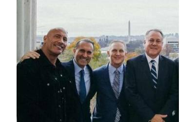 Milan, Dwayne «The Rock» Johnson con Cardinale a Washington con lui guida...