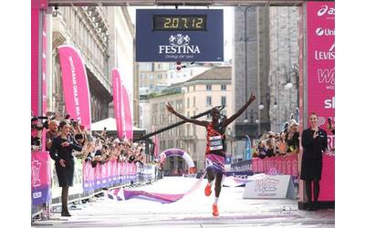 milano marathon vince il keniota kipkosgei tra le donne trionfo etiope con gebeyahu