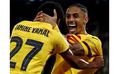 Paris Saint Germain-Barcellona, risultato 2-3, gol di Raphinha, Dembelè, Vitinha e Christensen
