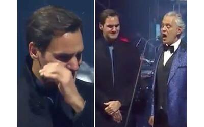 Roger Federer in lacrime al concerto di Bocelli: cosa è successo