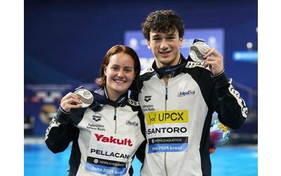 Santoro-Pellacani argento nei tuffi sincro mixed ai Mondiali di nuoto di Doha
