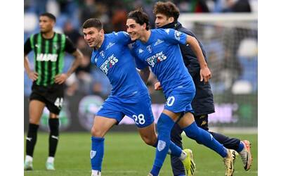 Sassuolo-Empoli risultato 2-3: gol di Luperto, Pinamonti, Niang, Ferrari e Bastoni nel match salvezza