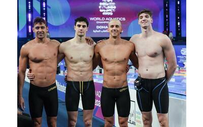 staffetta 4x100 uomini argento ai mondiali di nuoto