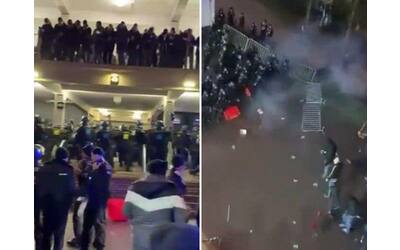 ultr eintracht stoccarda scontri tra polizia e tifosi in bundesliga feriti 50 agenti