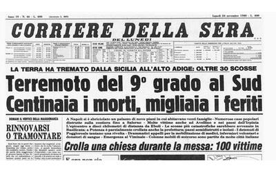 24 novembre 1980 il terremoto in irpinia la prima pagina del corriere antonio polito quel sud ferito a morte dall inefficienza dello stato