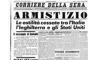9 settembre 1943, l’armistizio con gli angloamericani: la prima pagina del Corriere. Dino Messina: «Mattina e pomeriggio: due stati d’animo nel giorno più controverso »