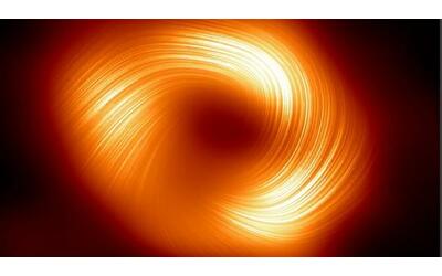 la prima immagine polarizzata del buco nero al centro della via lattea