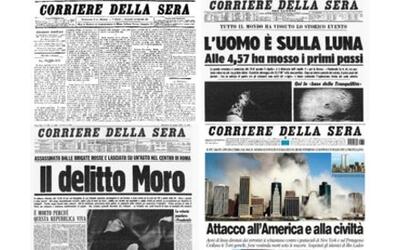 Le prima pagine storiche del Corriere in regalo con il giornale: 32 «prime» da collezione gratis in edicola