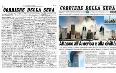Le prime pagine del Corriere, tuffo nel passato per rivivere emozioni e riflettere sul mondo con idee indipendenti
