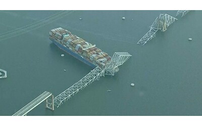 Baltimora, cosa resta del Francis Scott Key Bridge dopo l’impatto con la...