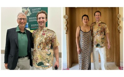Bill Gates scherza sulla camicia a fiori di Mark Zuckerberg al matrimonio...