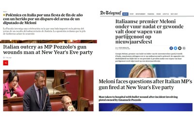 Capodanno con la pistola: dalla BBC a El Pais la notizia del “deputato di Meloni” al centro dei quotidiani internazionali