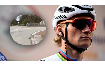 ciclismo e cadute scontro sulla nuova chicane alla parigi roubaix van der poel non vuole credere ai suoi occhi ancora pi pericolosa