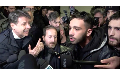 conte contestato al presidio di roma contro le cariche agli studenti non fai nulla per la palestina e lui replica informatevi