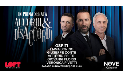 Conte, Floris, Pivetti, Bonino e Feltri ospiti di Sommi ad Accordi&Disaccordi...