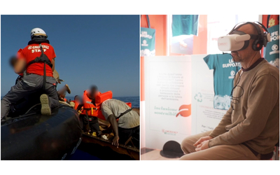 “Così si può capire cosa vuol dire attraversare il Mediterraneo”: l’esperienza di salvataggio in mare grazie ai visori 3d di Emergency – Video