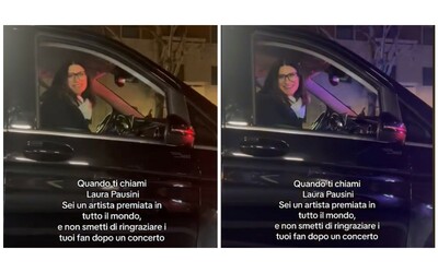 fan incontrano laura pausini ferma al semaforo dopo il concerto il video diventa virale