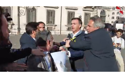 il presidente di coldiretti prandini aggredisce della vedova sfiorata la rissa il deputato lo denuncio video