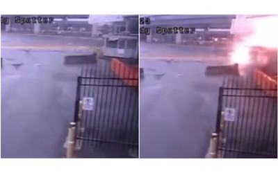 Il video dell’esplosione sul Rainbow Bridge tra Usa e Canada: il botto ripreso dalle telecamere di sicurezza