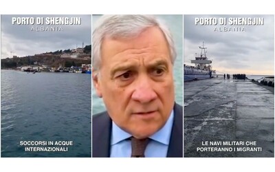 Il video di Tajani dal porto albanese dove approderanno le navi italiane coi migranti: “Contro i trafficanti di uomini ci vuole concretezza”