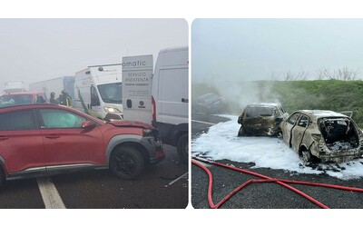 incidenti a causa della nebbia sulla a 21 due morti e autostrada gradualmente riaperta sulla a 22 tamponamenti a catena almeno 25 feriti