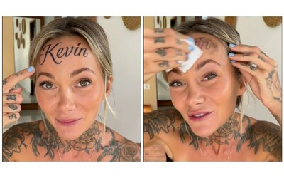 Influencer si tatua il nome del fidanzato sulla fronte ma è tutto finto:...