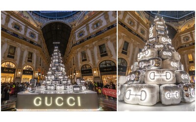 L’albero di Natale di Gucci in Galleria Vittorio Emanuele a Milano fa...
