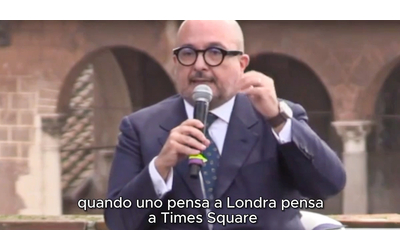 La gaffe del ministro Sangiuliano: “Quando uno pensa a Londra gli viene in mente Times Square…”. Su La7