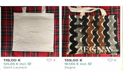 Le borse di tela regalate alla Milano Design Week ora in vendita a prezzi folli sul web: fino a 200 euro per quelle di Saint Laurent e Zegna