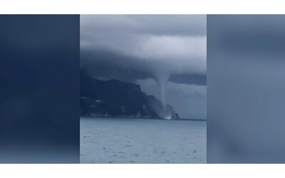 Le impressionanti immagini della tromba d’aria tra la Costiera Amalfitana e Salerno: video