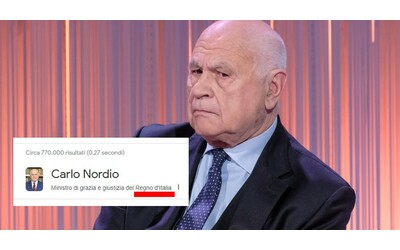 Per Google Carlo Nordio è il “ministro di Grazia e Giustizia del Regno d’Italia”