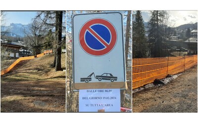 Pista da bob di Cortina, si aprono i cantieri: recintata l’area del bosco di Ronco. Manifestazione degli ambientalisti