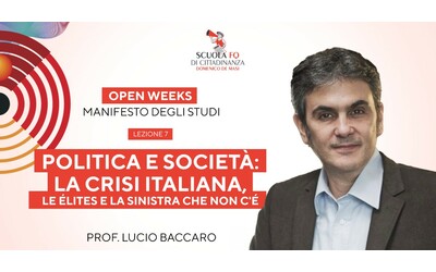“Politica e società: la crisi italiana, le élites e la sinistra che non c’è”. La lezione del prof. Lucio Baccaro per le Open weeks 2024