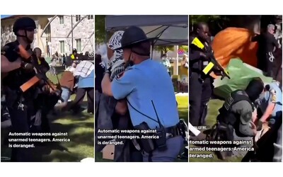 Proteste pro-Palestina nelle università Usa, polizia usa taser e lacrimogeni...