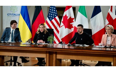 sostegno incrollabile all ucraina dal g7 guidato da meloni esce un documento debole sugli asset russi congelati nessuno sblocco