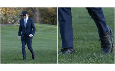 svelato il segreto anti caduta del presidente americano joe biden le scarpe air joe