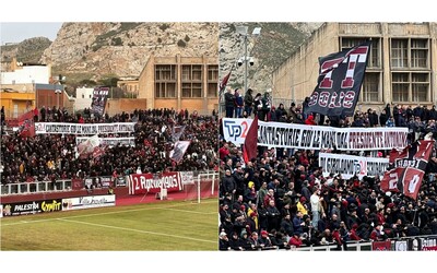 trapani calcio allo stadio esposti striscioni per insultare il giornalista autore di un inchiesta sul presidente antonini