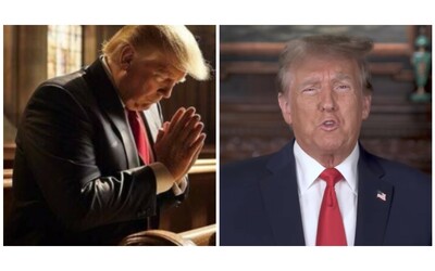 Trump posta una foto mentre prega, ma qualcosa non torna: ha sei dita nella mano destra