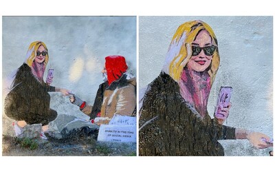 TvBoy e il murales su Chiara Ferragni e il caso Balocco: con una mano dona, con l’altra si riprende