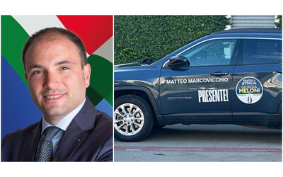 verbania il candidato di fratelli d italia con lo slogan presente sull auto lui equivoco voglio sottolineare la mia azione sul territorio