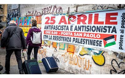 25 aprile a rischio svastiche sui muri pro gaza e brigata ebraica a san paolo
