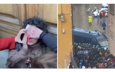 a firenze e pisa cariche della polizia ai corteo pro palestina una studentessa ferita