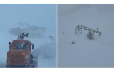 alta valtellina oltre 60 cm di neve in dodici ore slavina al foscagno statale chiusa livigno isolata e senza luce