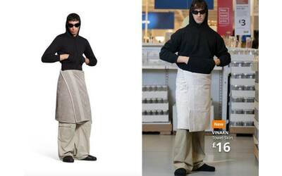 Balenciaga, la gonna-asciugamano da 695 euro. E Ikea la imita con un’ironica versione low cost da 18 euro