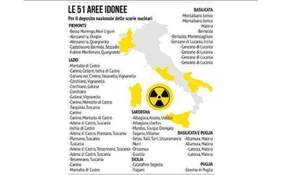 Deposito nucleare, pubblicata la mappa  delle aree idonee: 51 siti in sei...