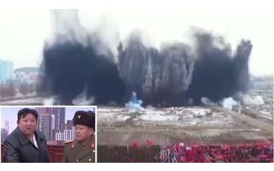 Kim Jong-un e l’inaugurazione show per il nuovo mega cantiere a Pyongyang